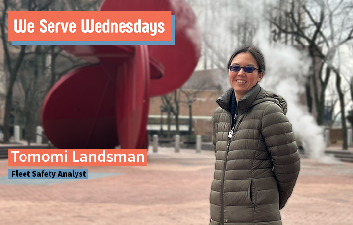 Meet Tomomi Landsman, a fleet safety analyst at DCAS.
                                           