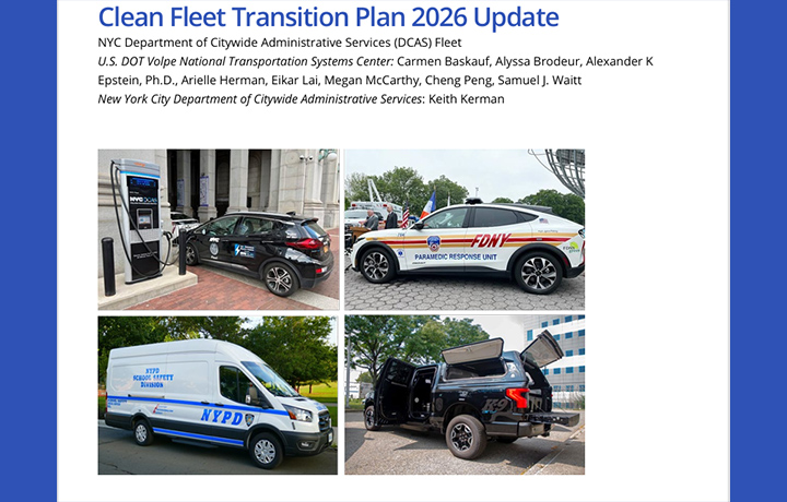 The cover of the Clean Fleet Update shows images of key clean fleet initiatives.
                                           
