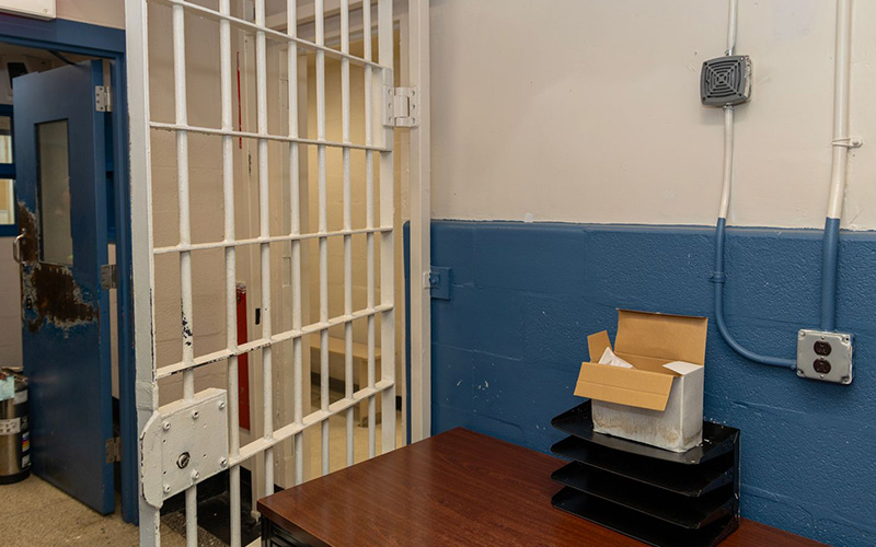 Holding cell at the North Infirmary Command on Rikers Island.