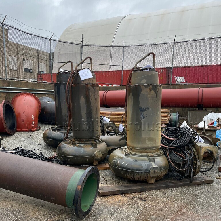 Three 20-inch submersible explosion-proof pumps.