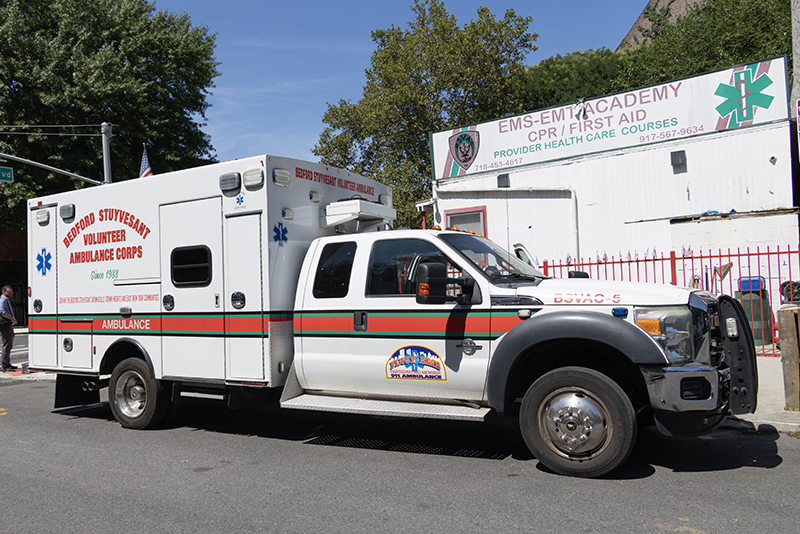 The Bedford-Stuyvesant Volunteer Ambulance Corps' (BSVAC) long-standing headquarters located at 727 Green Avenue, property that is now officially conveyed to BSVAC.
