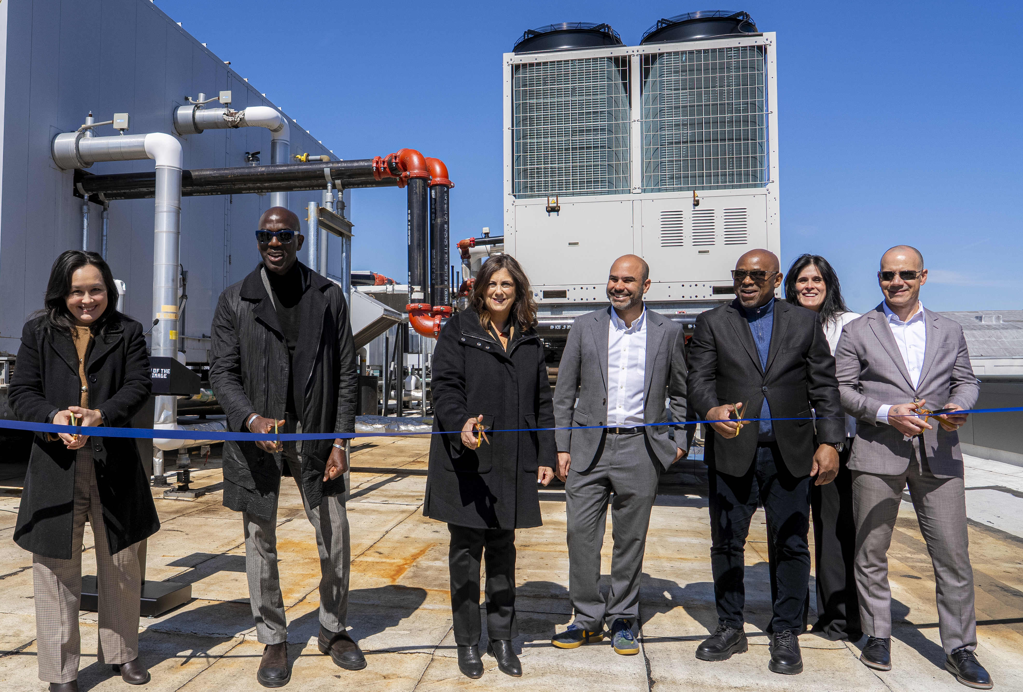 Rooftop chiller under construction at the Museum of the Moving Image, in Astoria, Queens, New York