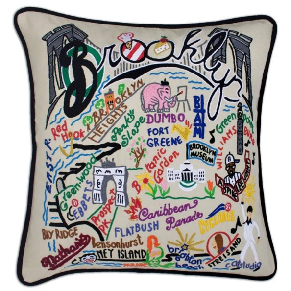 Brooklyn-inspired decorative pillow