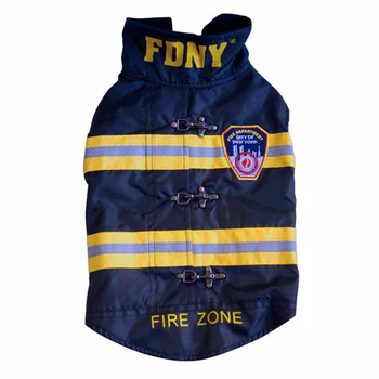 FDNY dog overcoat