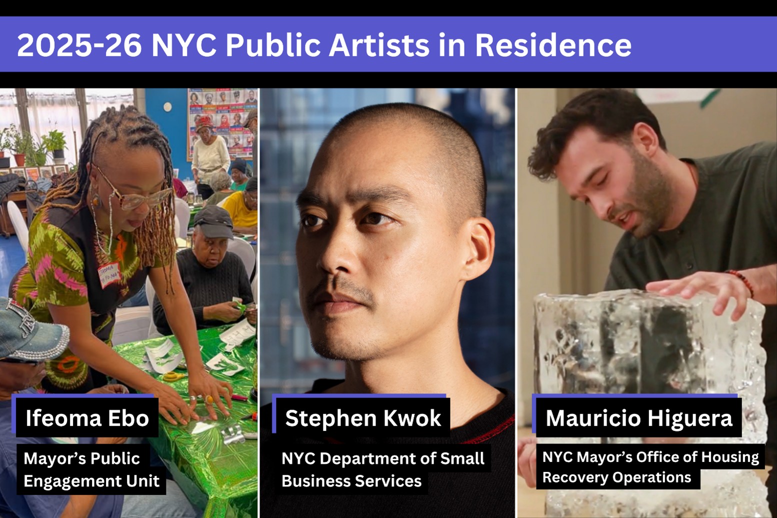 Headshots of PAIR artists