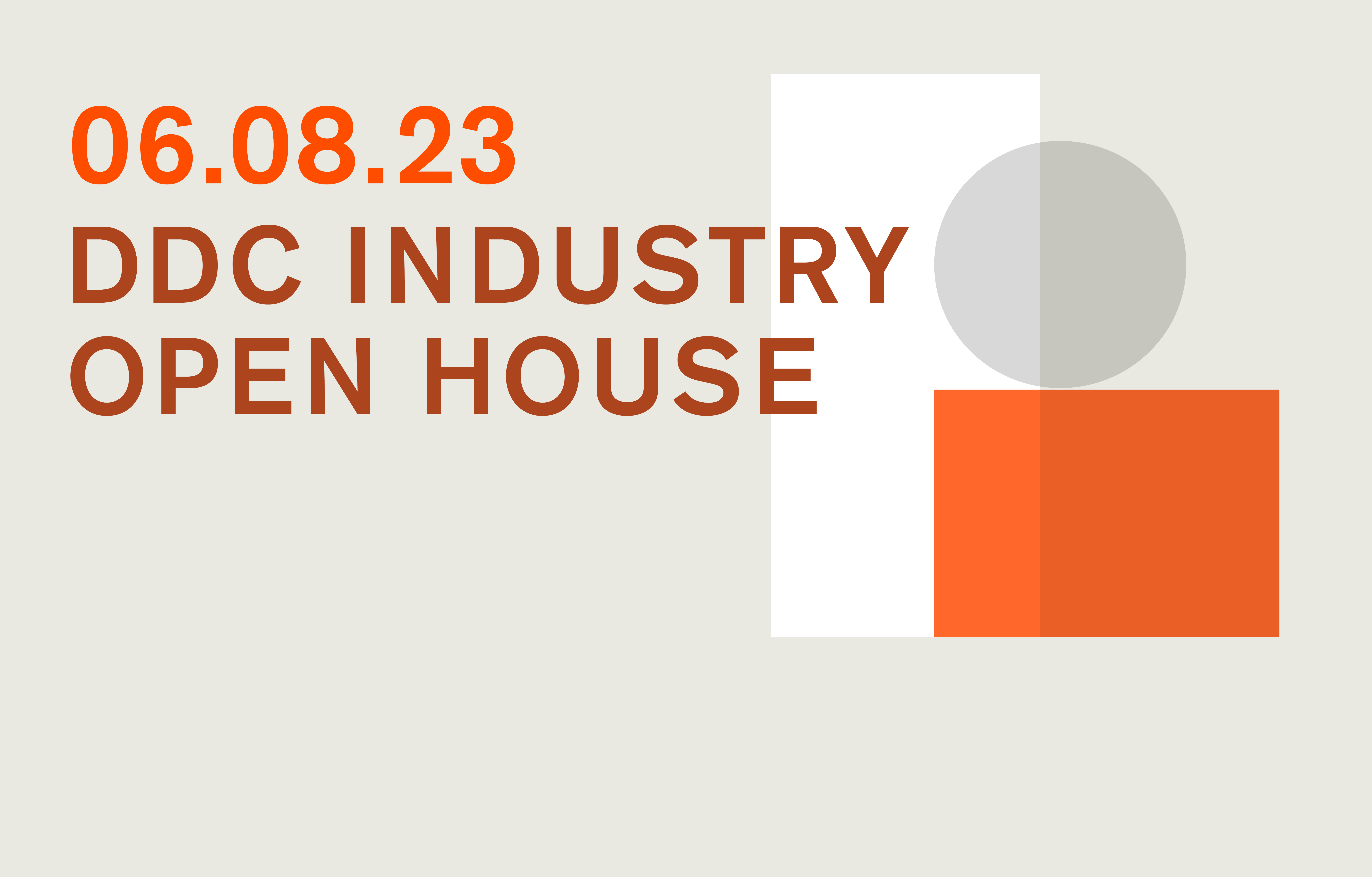 Banner with text that reads: DDC Industry Open House, June 8, 2023
                                           