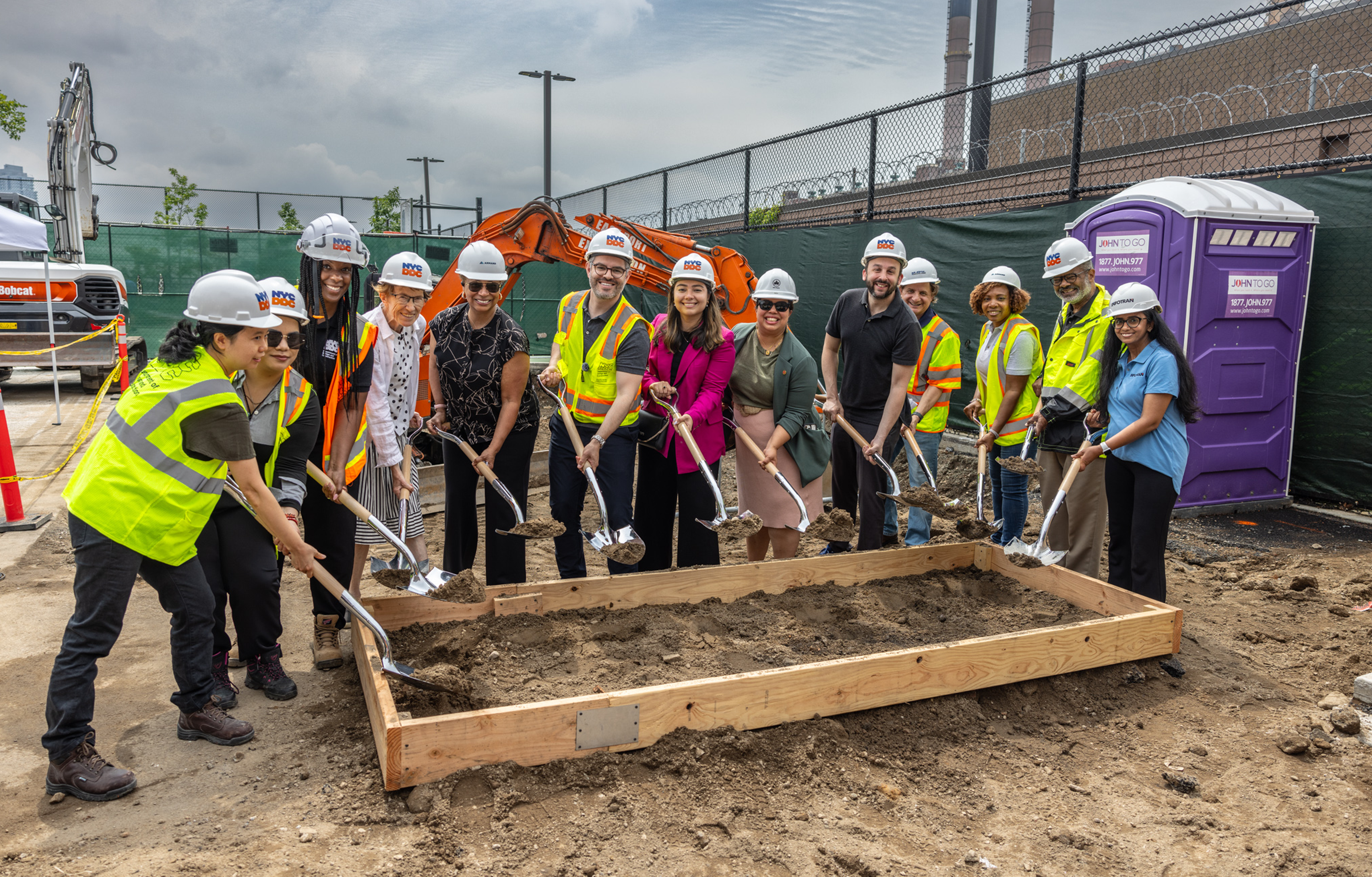 Groundbreaking photo featuring city and elected officials
                                           