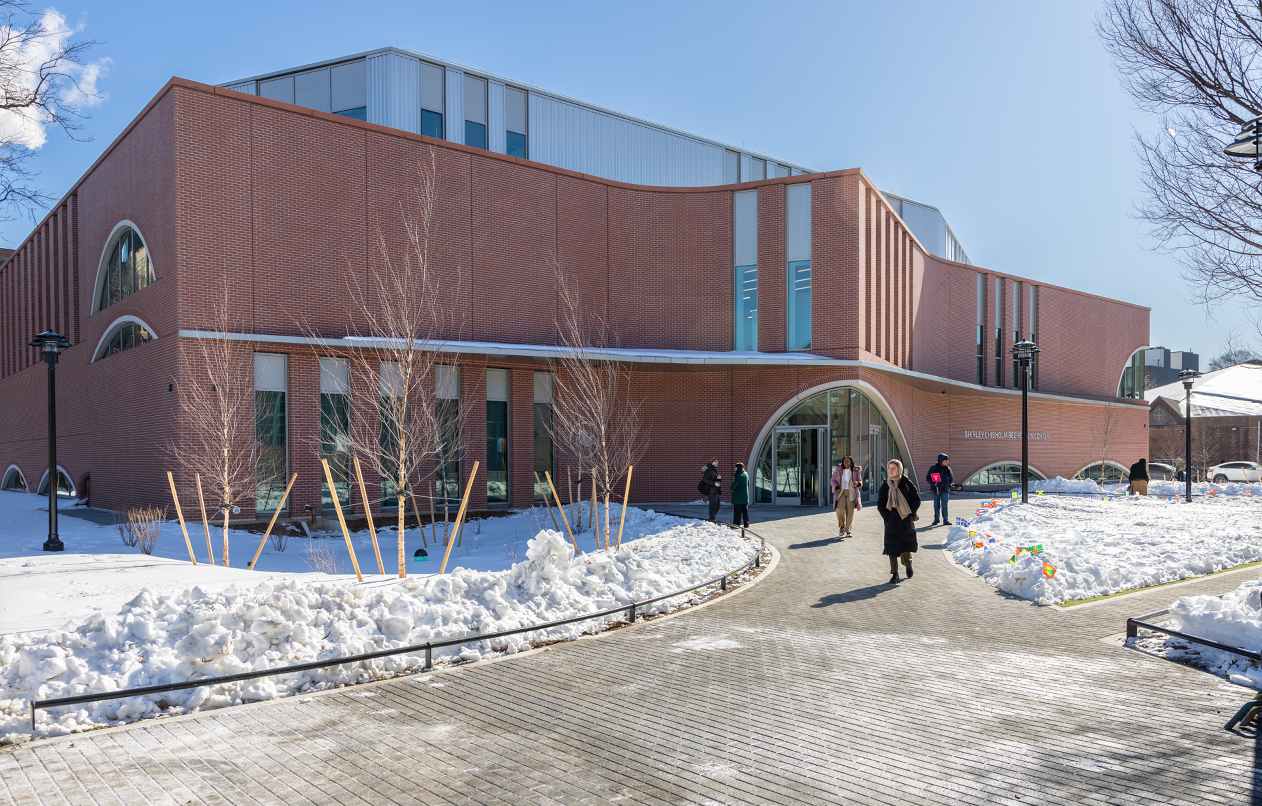 completed Shirley Chisholm Recreation Center on a winter day
                                           