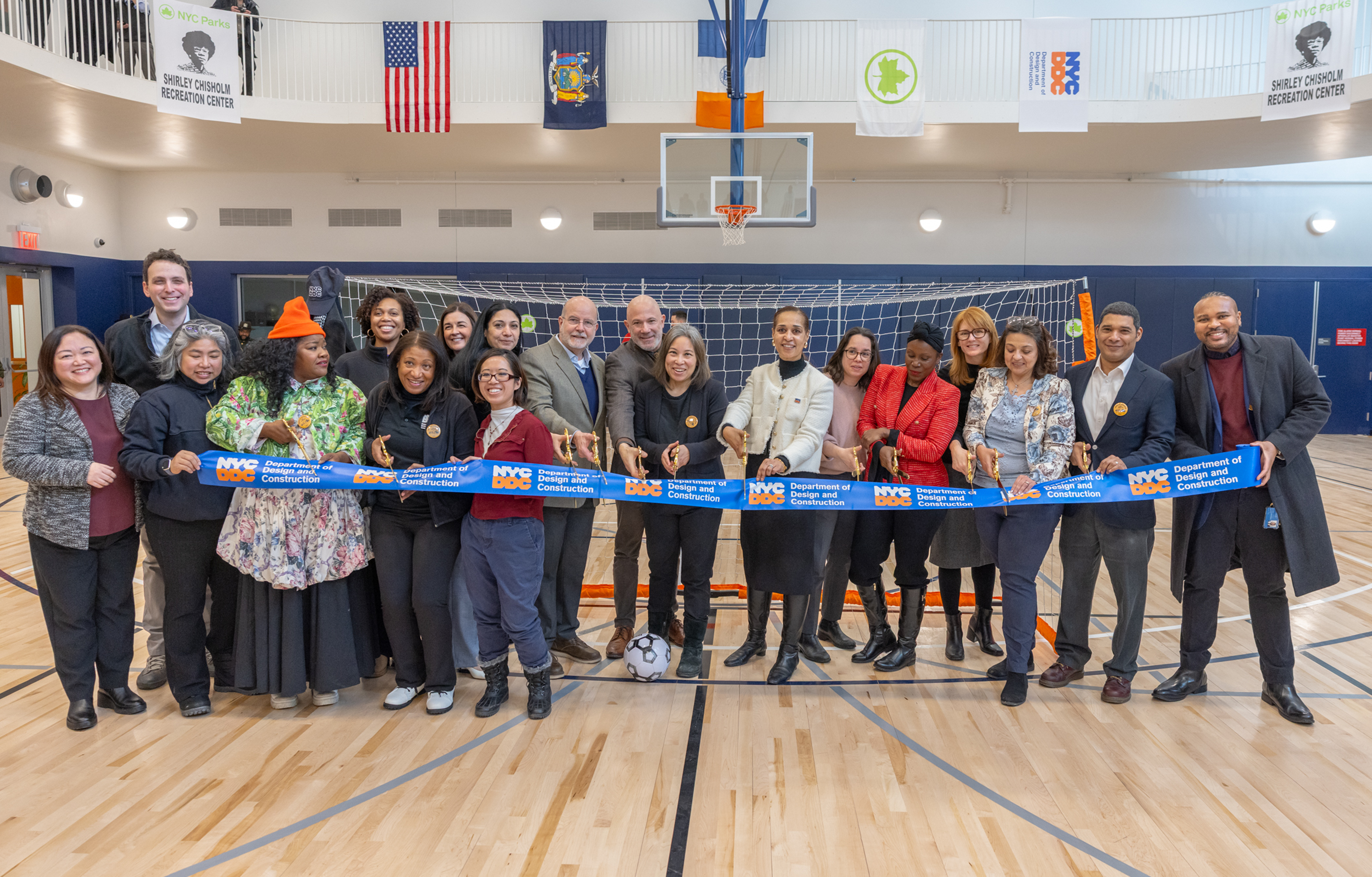 completed shirley chisholm recreation center on a winter day
                                           