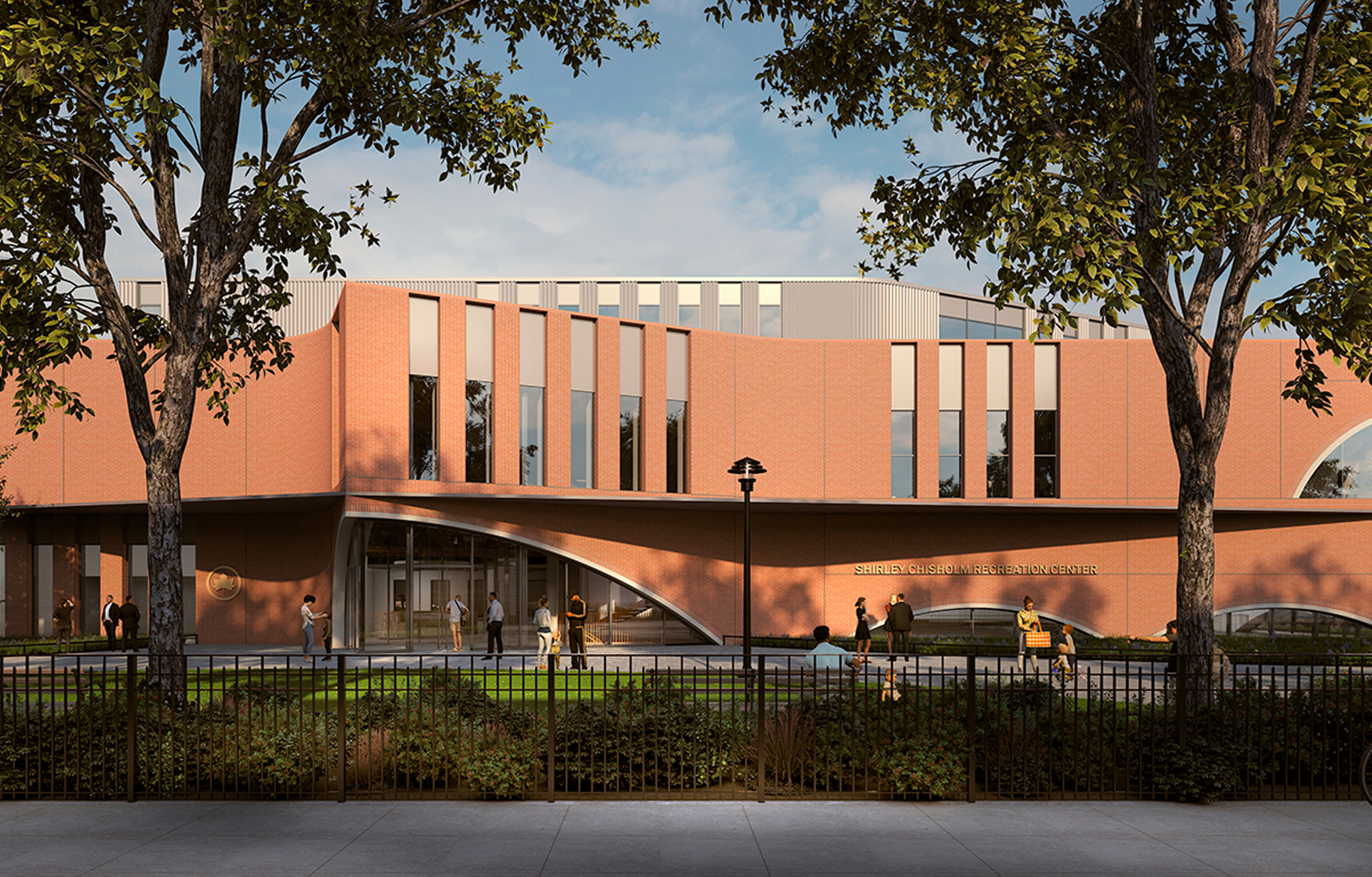 Artist's rendering of the Shirley Chisholm Recreation Center
                                           