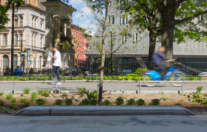 Astor Place in spring