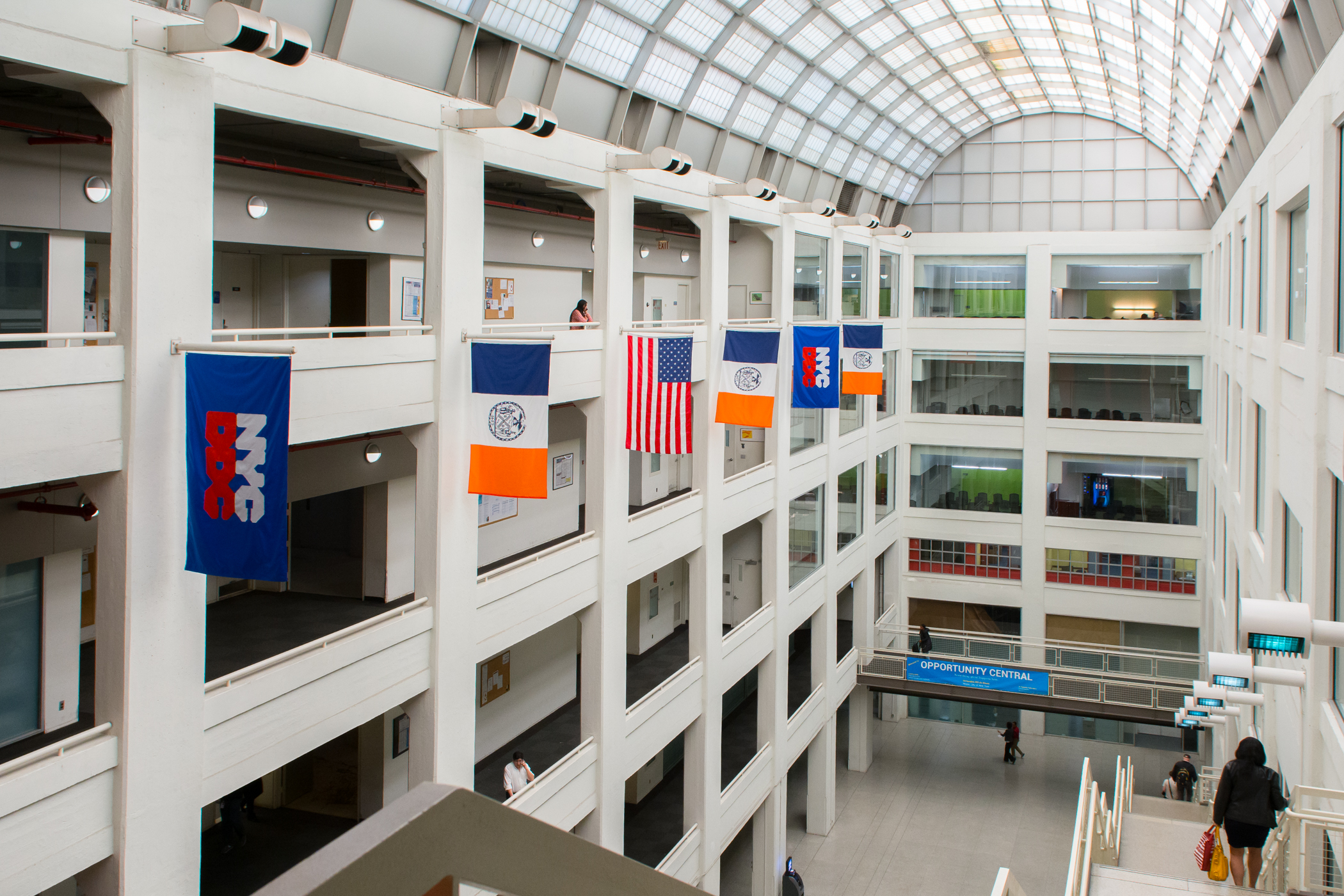 Interior of DDC's Office, Including DDC and City of New York Flags