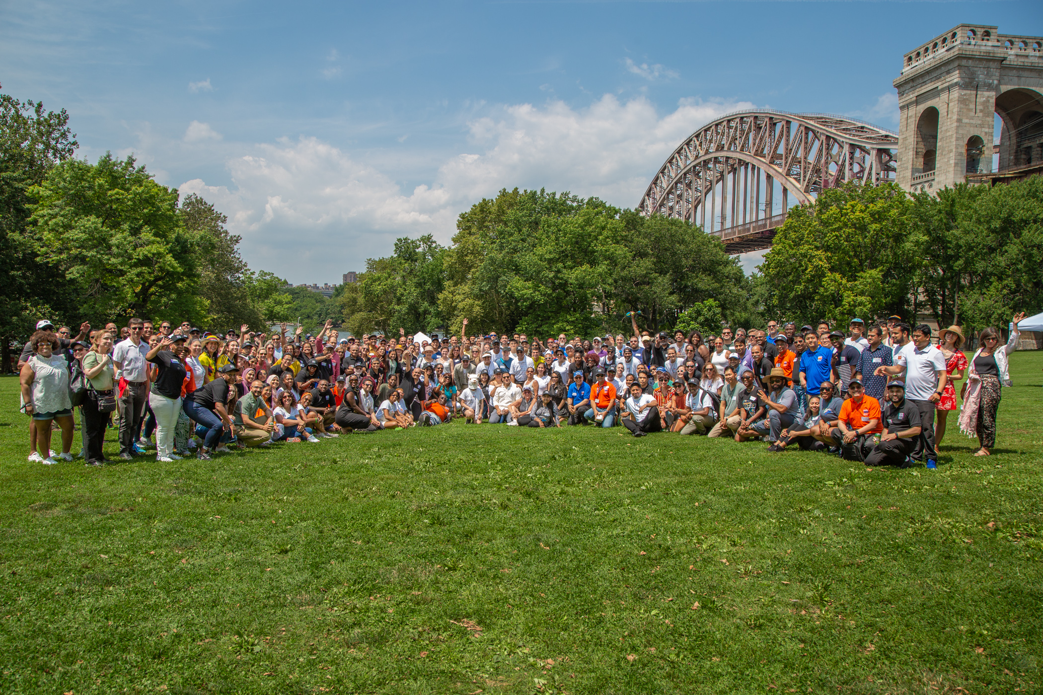 Group photo of DDC employees at agency picnic