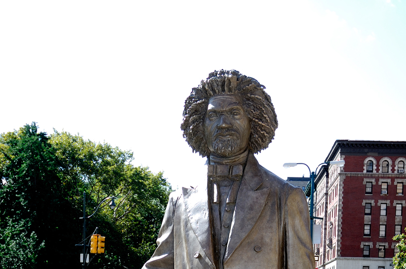 Sculpture of Frederick Douglass.