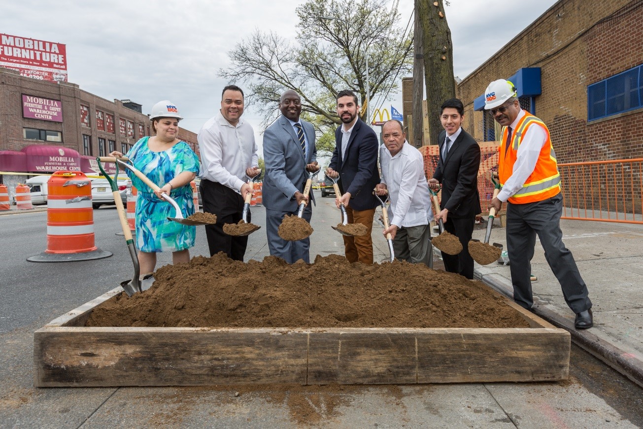 City officials and community members