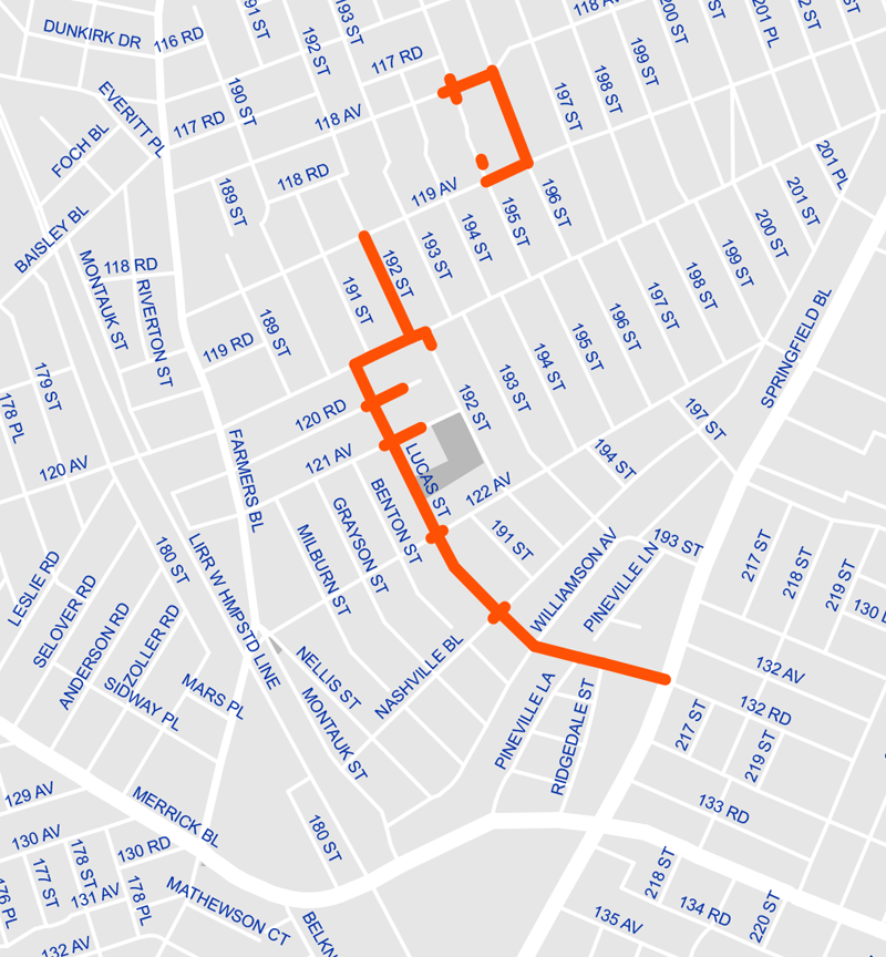 map of southeast queens