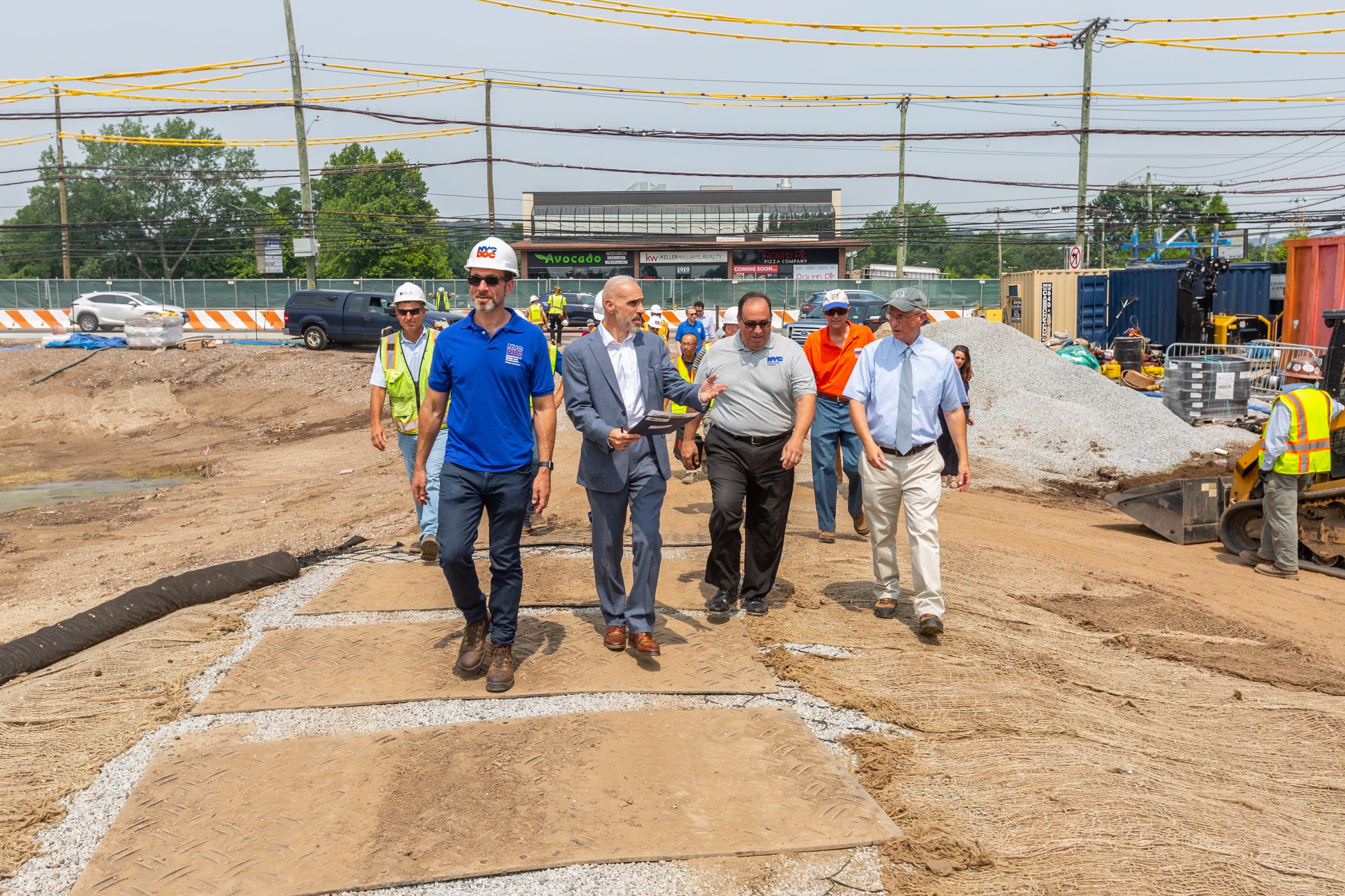 Elected and city officials at project site