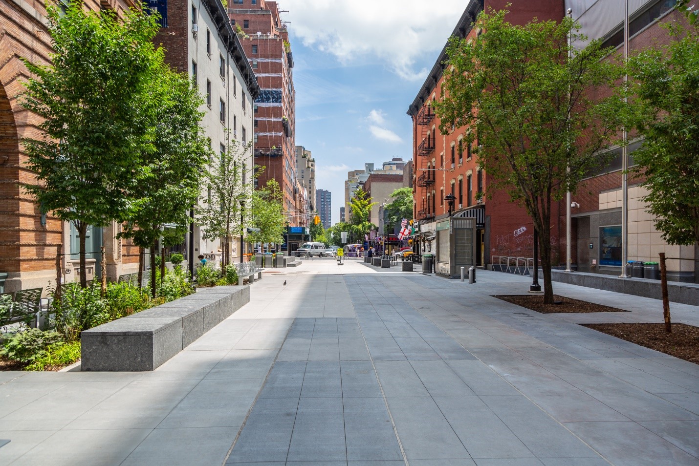 newly redesigned plaza at Baruch College