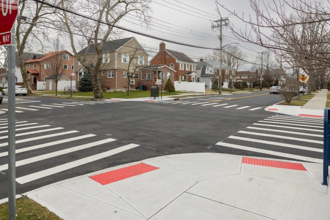 Streets, curbs, sidewalks and ADA pedestrian ramps were rebuilt throughout the project area