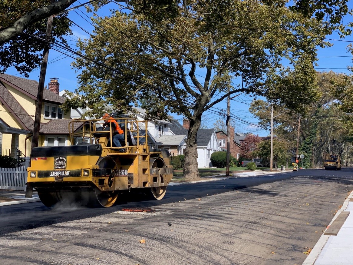 roadway undergoing repavement