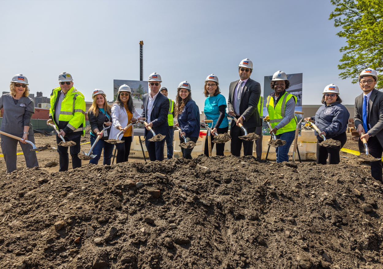 group photo at groundbreaking event