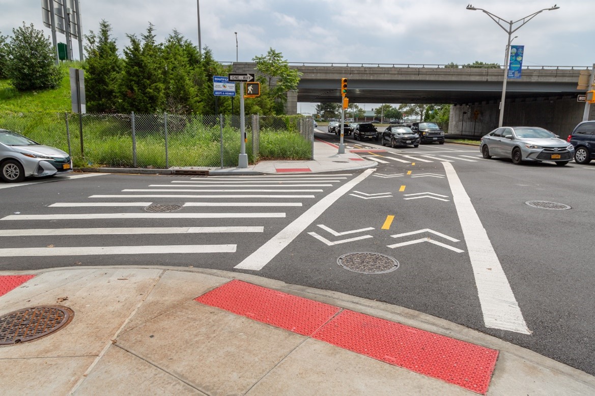ADA compliant pedestrian ramp