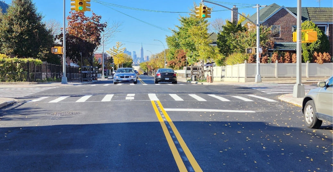 restored road on Cypress Ave