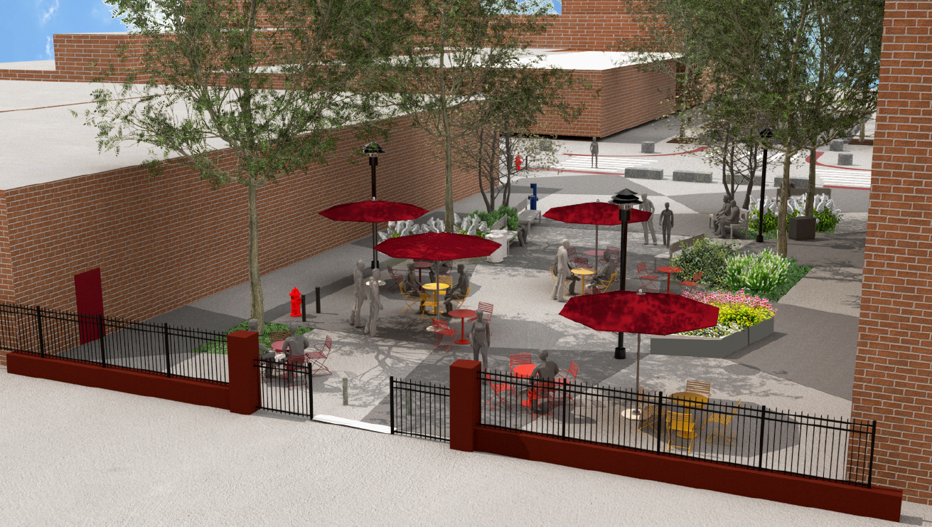 artist rendering of new plaza