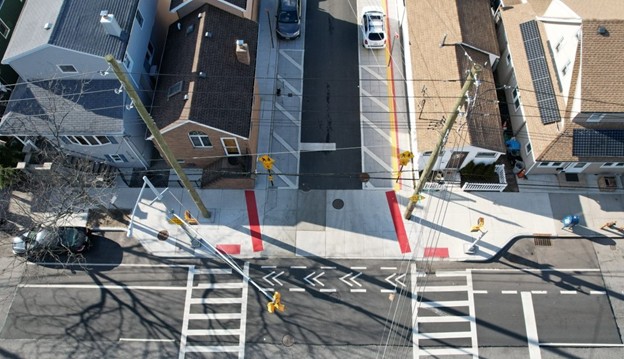 overhead view of Broad Channel streets