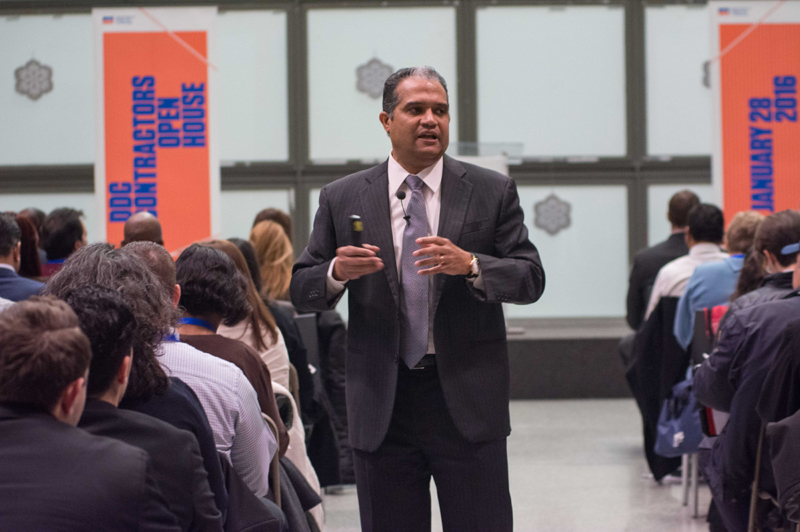 Commissioner Pe&ntilde;a-Mora speaking at the Open House.