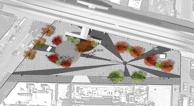 DDC Rendering of the capital build-out of Corona Plaza
