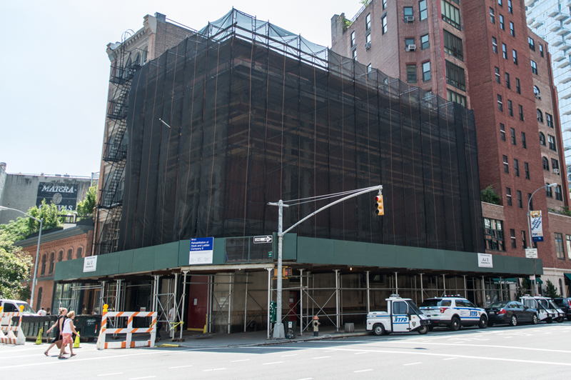 DDC staff examine the internal structure of the Ghostbusters firehouse.