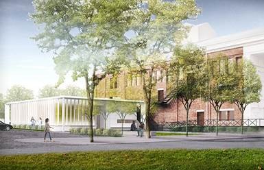 Rendering of the Music Hall at Snug Harbor Cultural Center in Staten Island