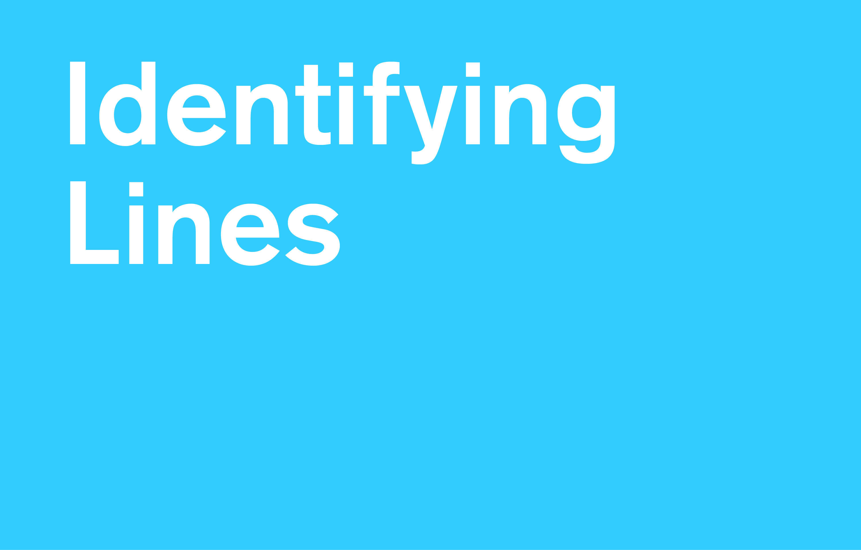 Identifying Lines