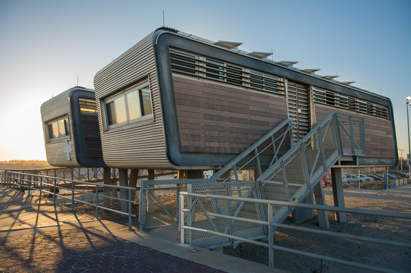 Two comfort stations at Rockaway Beach.