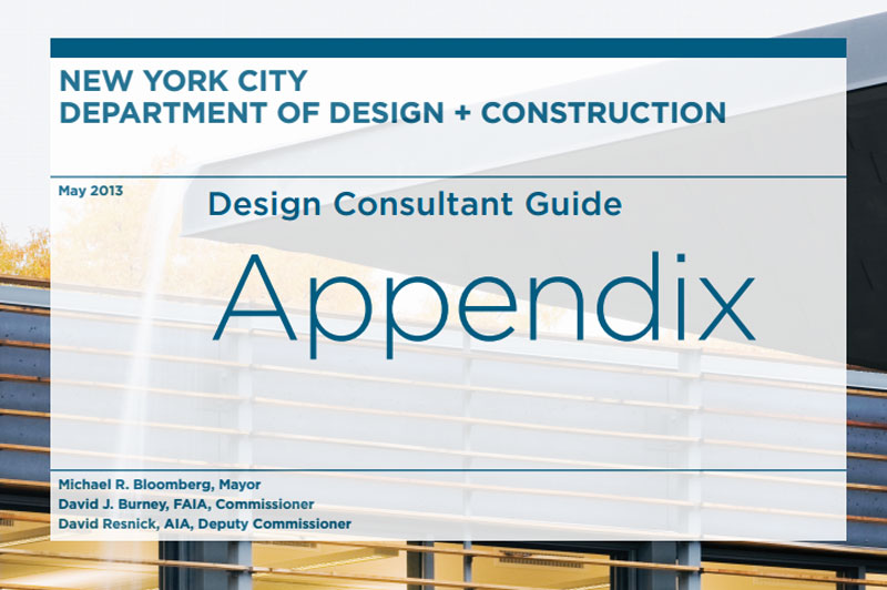 Cover for the 2013 Design Consultant Appendix.