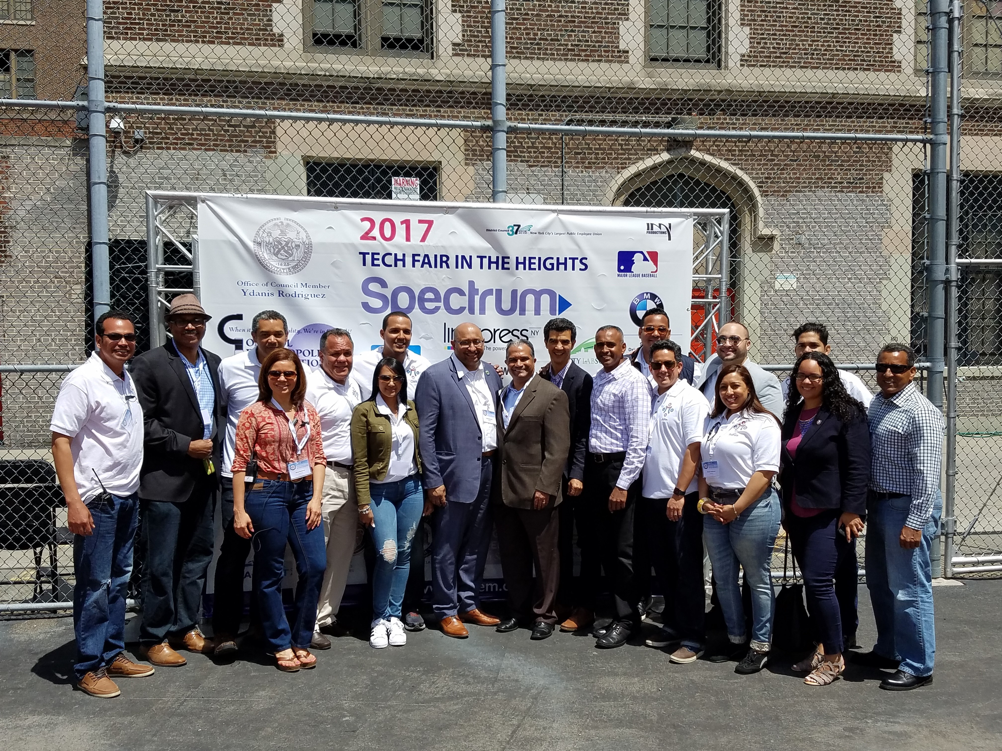 DDC Commissioner Feniosky Peña pictured with community leaders