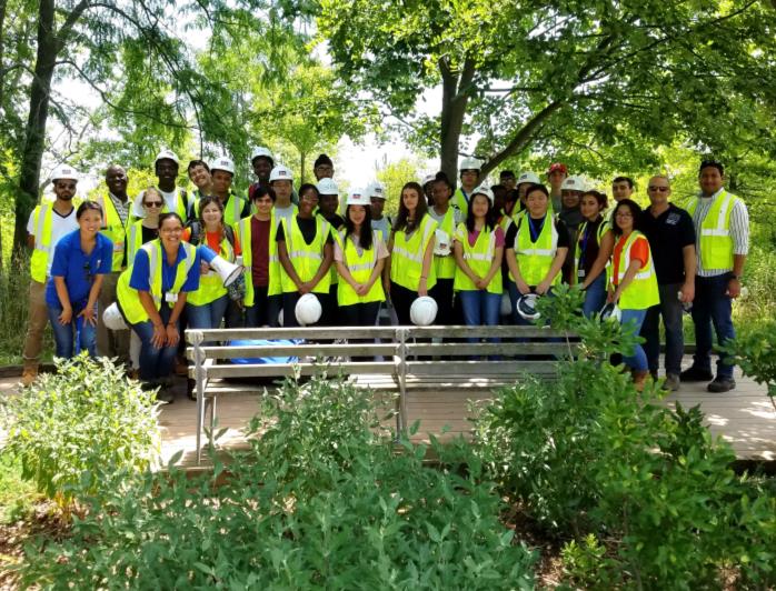 Steam students at a construction site