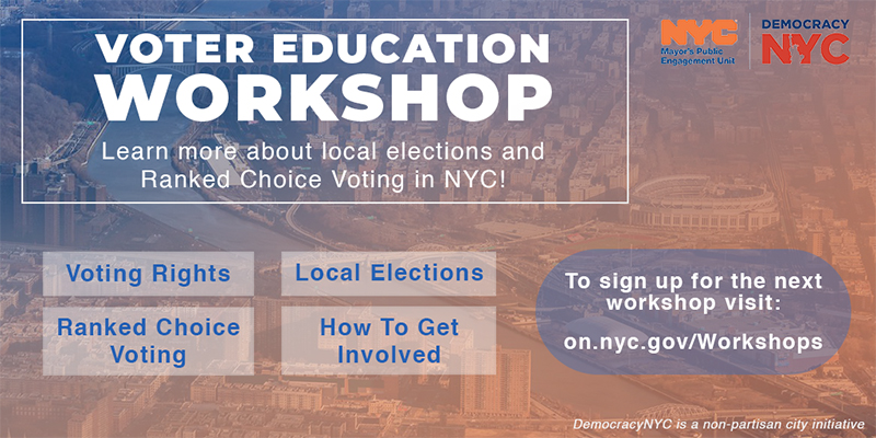Sign up for the next voter education workshop