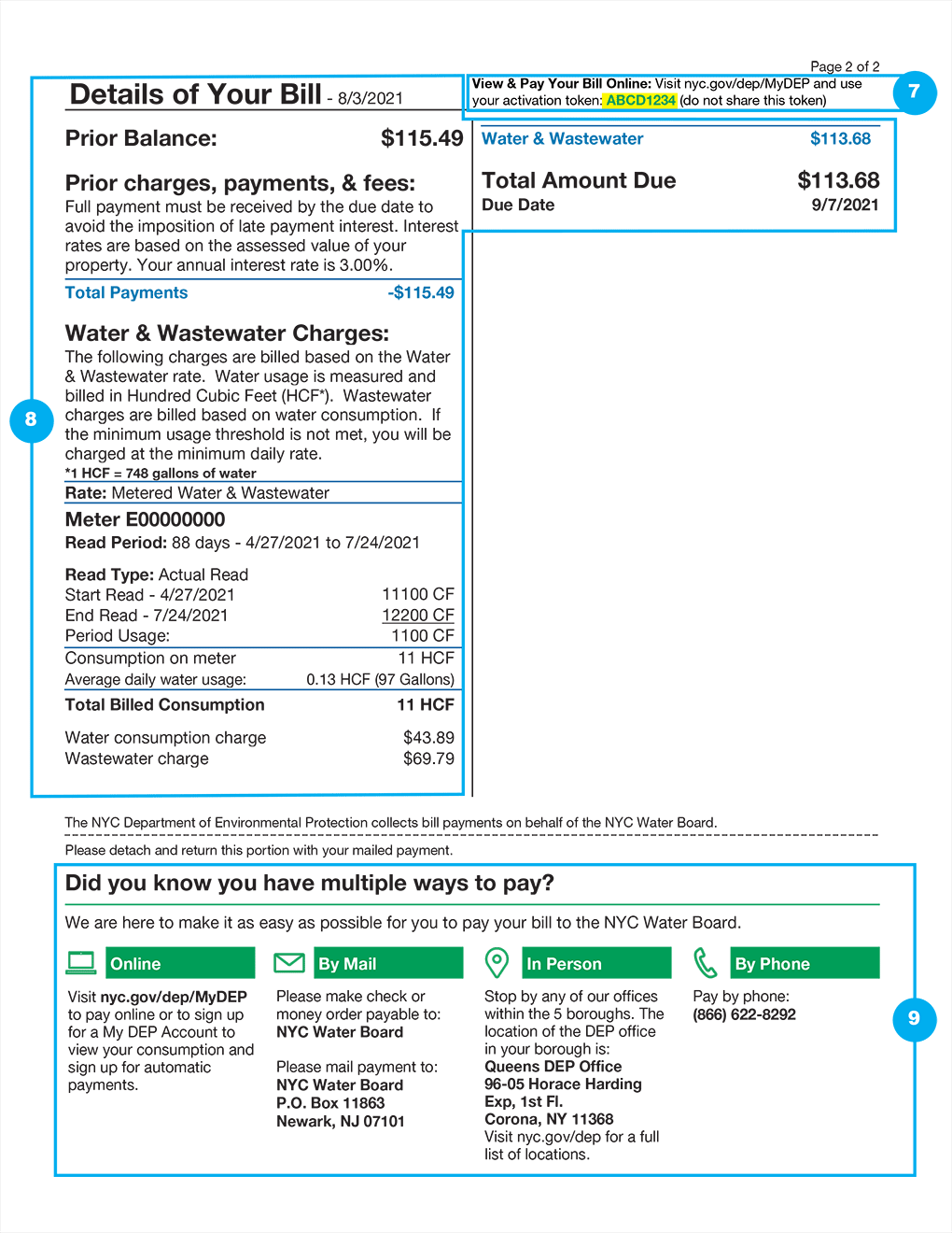 Water discount bill check