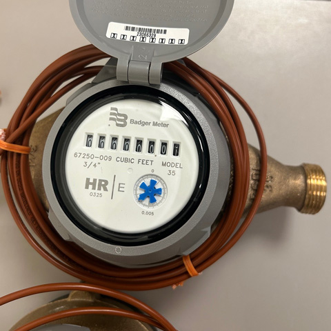 close up of water meter