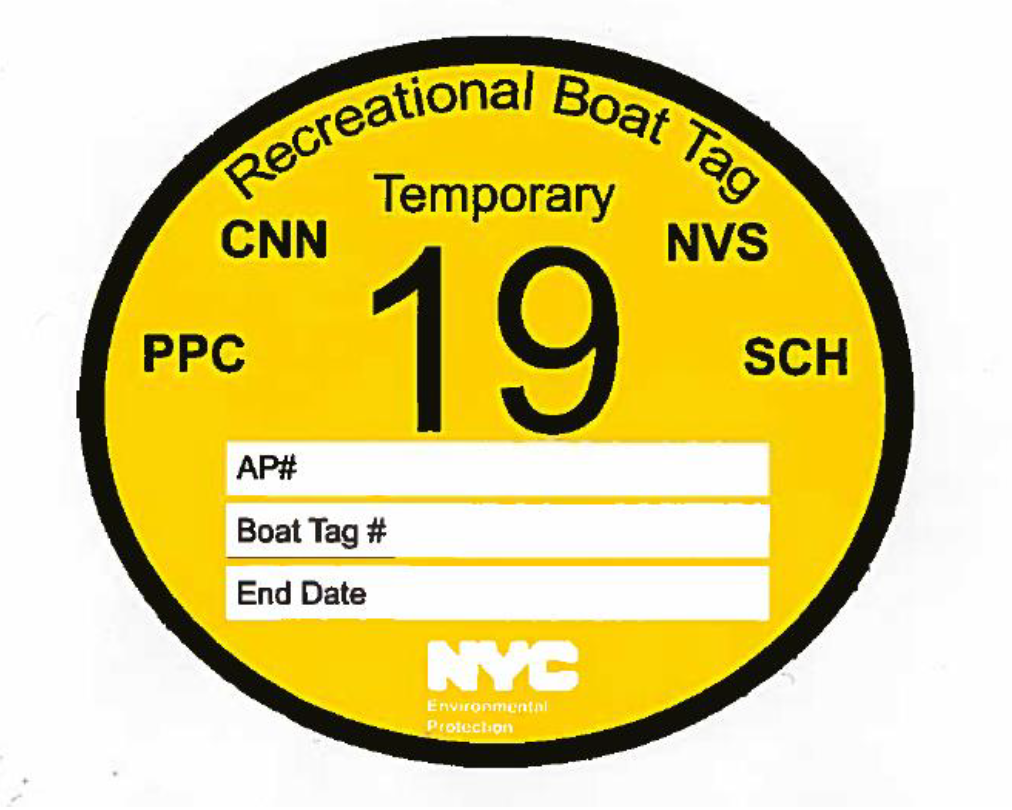 Temporary Recreational Boat Tag