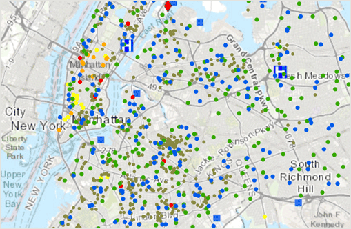 Map of Completed Conservation Projects Around New York City