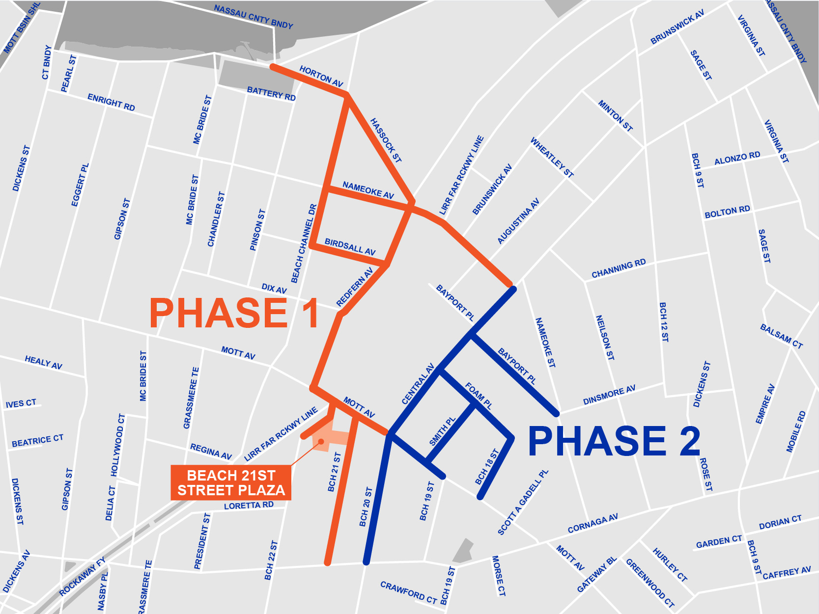 Map of project area in Far Rockaway