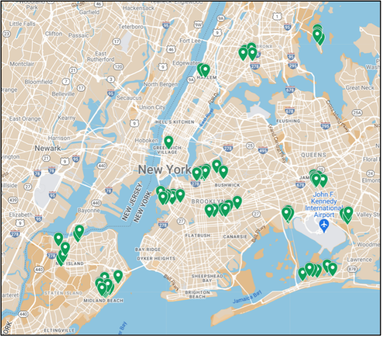 Map of FloodNet monitor locations.