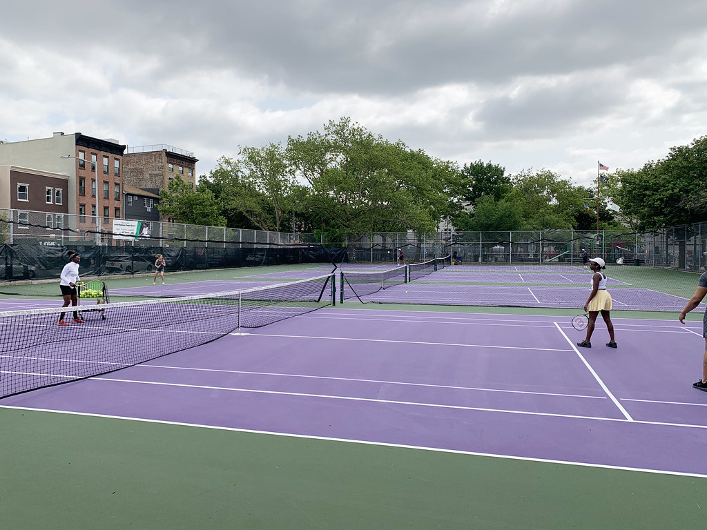 Newly renovated tennis court 