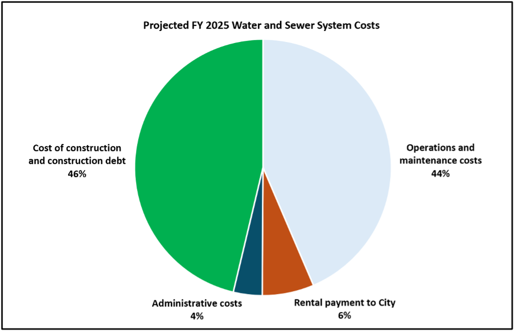 chart of projected fiscal 2025 year costs