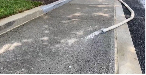 permeable paver with hose