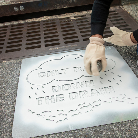 catch basin stenciling