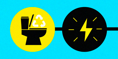 image of a toilet connecting to energy
